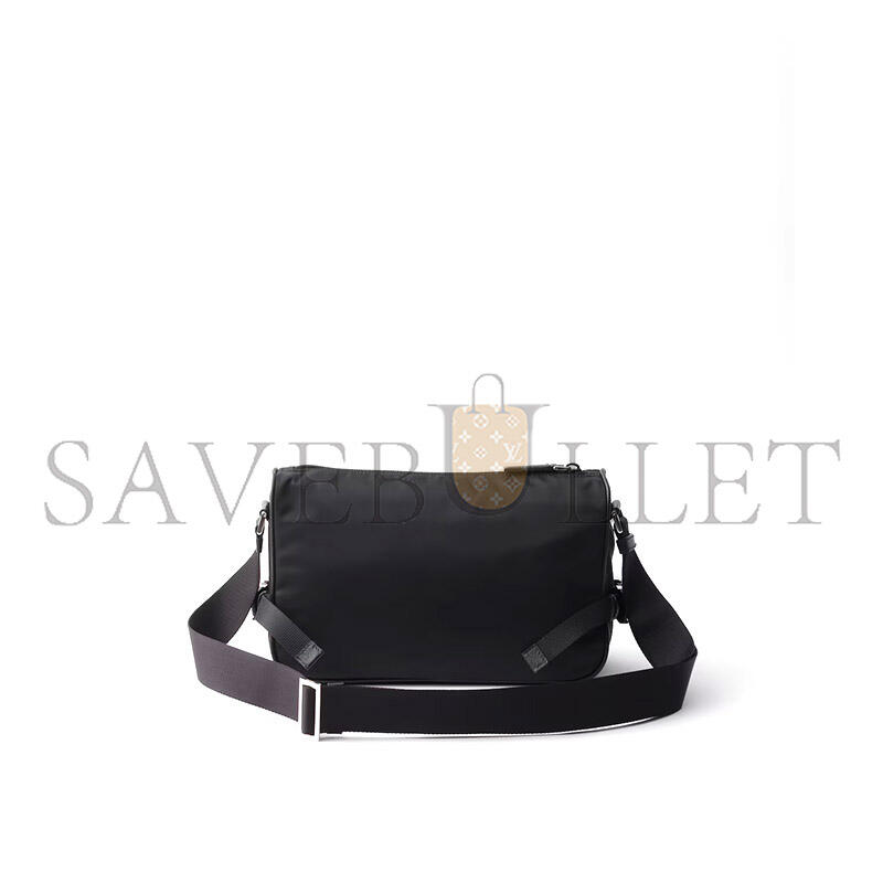 PRADA MEDIUM RE-NYLON AND SAFFIANO LEATHER SHOULDER BAG 2VH192 (28*17.5*10cm)